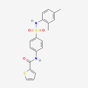 molecular formula C19H18N2O3S2 B3443013 N-{4-[(2,4-dimethylphenyl)sulfamoyl]phenyl}thiophene-2-carboxamide 