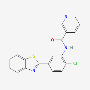 molecular formula C19H12ClN3OS B3443029 N-[5-(1,3-benzothiazol-2-yl)-2-chlorophenyl]pyridine-3-carboxamide 