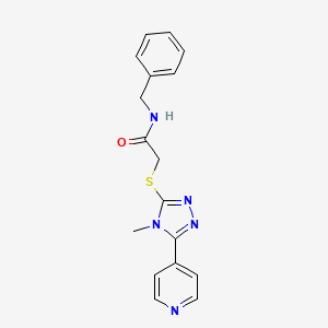 molecular formula C17H17N5OS B3443121 N-benzyl-2-[(4-methyl-5-pyridin-4-yl-1,2,4-triazol-3-yl)sulfanyl]acetamide 