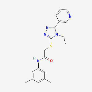 molecular formula C19H21N5OS B3443138 N-(3,5-dimethylphenyl)-2-{[4-ethyl-5-(pyridin-3-yl)-4H-1,2,4-triazol-3-yl]sulfanyl}acetamide CAS No. 557065-43-7