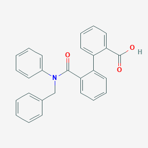 molecular formula C27H21NO3 B344323 2'-[BENZYL(PHENYL)CARBAMOYL]BIPHENYL-2-CARBOXYLIC ACID 