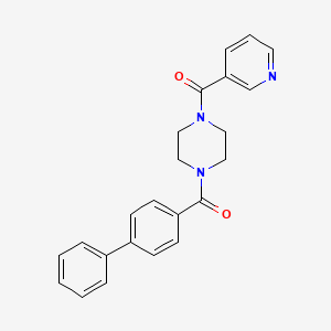 molecular formula C23H21N3O2 B3443232 Biphenyl-4-yl[4-(pyridin-3-ylcarbonyl)piperazin-1-yl]methanone 