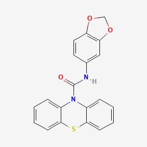 molecular formula C20H14N2O3S B3443310 N-(1,3-benzodioxol-5-yl)phenothiazine-10-carboxamide 
