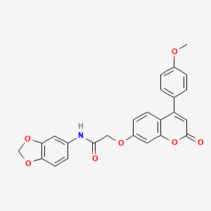 molecular formula C25H19NO7 B3443323 N-(2H-1,3-BENZODIOXOL-5-YL)-2-{[4-(4-METHOXYPHENYL)-2-OXO-2H-CHROMEN-7-YL]OXY}ACETAMIDE 