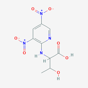molecular formula C9H10N4O7 B344335 N-{3,5-bisnitro-2-pyridinyl}threonine 