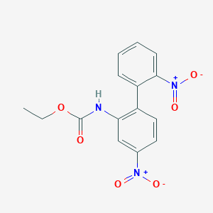 molecular formula C15H13N3O6 B344344 ethyl N-[5-nitro-2-(2-nitrophenyl)phenyl]carbamate 