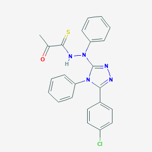 N'-[5-(4-chlorophenyl)-4-phenyl-4H-1,2,4-triazol-3-yl]-2-oxo-N'-phenylpropanethiohydrazide