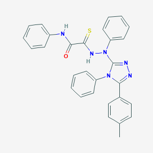 2-{2-[5-(4-methylphenyl)-4-phenyl-4H-1,2,4-triazol-3-yl]-2-phenylhydrazino}-N-phenyl-2-thioxoacetamide