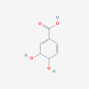 molecular formula C7H8O4 B034435 (3R,4R)-3,4-Dihydroxycyclohexa-1,5-diene-1-carboxylic acid CAS No. 108646-25-9