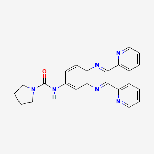 molecular formula C23H20N6O B3443557 N-(2,3-dipyridin-2-ylquinoxalin-6-yl)pyrrolidine-1-carboxamide 