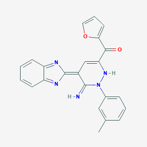 [4-(benzimidazol-2-ylidene)-3-imino-2-(3-methylphenyl)-1H-pyridazin-6-yl]-(furan-2-yl)methanone