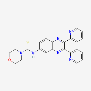 molecular formula C23H20N6OS B3443560 N-(2,3-dipyridin-2-ylquinoxalin-6-yl)morpholine-4-carbothioamide 