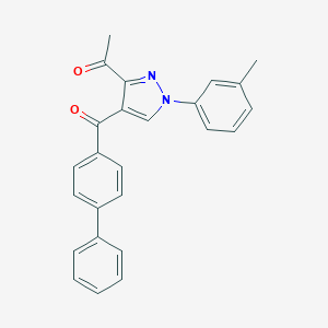 1-[4-([1,1'-biphenyl]-4-ylcarbonyl)-1-(3-methylphenyl)-1H-pyrazol-3-yl]ethanone
