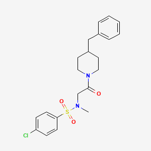 molecular formula C21H25ClN2O3S B3443705 N-[2-(4-benzylpiperidin-1-yl)-2-oxoethyl]-4-chloro-N-methylbenzenesulfonamide 