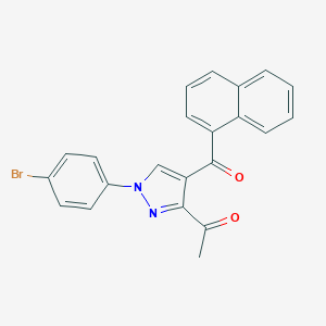 1-[1-(4-bromophenyl)-4-(1-naphthoyl)-1H-pyrazol-3-yl]ethanone