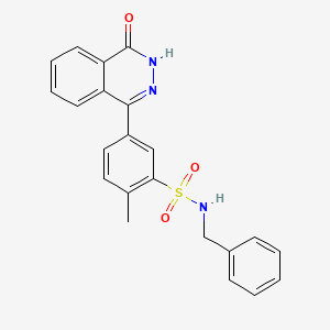 molecular formula C22H19N3O3S B3443819 N-BENZYL-2-METHYL-5-(4-OXO-3,4-DIHYDROPHTHALAZIN-1-YL)BENZENE-1-SULFONAMIDE 
