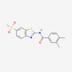 molecular formula C17H16N2O3S2 B3443919 N-(6-Methanesulfonyl-benzothiazol-2-yl)-3,4-dimethyl-benzamide 