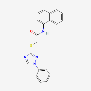 molecular formula C20H16N4OS B3443957 N~1~-(1-NAPHTHYL)-2-[(1-PHENYL-1H-1,2,4-TRIAZOL-3-YL)SULFANYL]ACETAMIDE 
