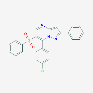7-(4-Chlorophenyl)-2-phenyl-6-(phenylsulfonyl)pyrazolo[1,5-a]pyrimidine