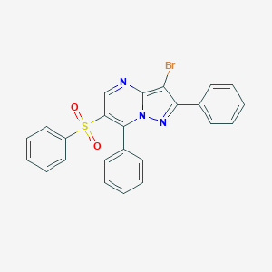 3-Bromo-2,7-diphenylpyrazolo[1,5-a]pyrimidin-6-yl phenyl sulfone