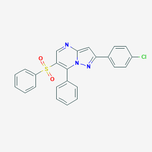 2-(4-Chlorophenyl)-7-phenylpyrazolo[1,5-a]pyrimidin-6-yl phenyl sulfone
