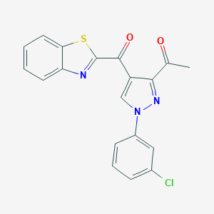 1-[4-(1,3-Benzothiazol-2-ylcarbonyl)-1-(3-chlorophenyl)-1H-pyrazol-3-yl]ethanone