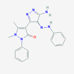 4-[5-amino-4-(phenylhydrazinylidene)pyrazol-3-yl]-1,5-dimethyl-2-phenylpyrazol-3-one