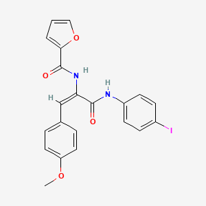 molecular formula C21H17IN2O4 B3444068 N-[(E)-3-(4-iodoanilino)-1-(4-methoxyphenyl)-3-oxoprop-1-en-2-yl]furan-2-carboxamide 