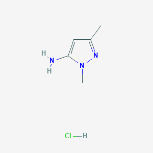 molecular formula C5H10ClN3 B034441 1,3-dimethyl-1H-pyrazol-5-amine hydrochloride CAS No. 103068-64-0