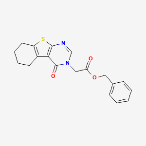 molecular formula C19H18N2O3S B3444182 Benzyl 2-(4-oxo-5,6,7,8-tetrahydro-[1]benzothiolo[2,3-d]pyrimidin-3-yl)acetate 