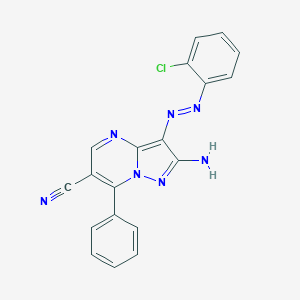2-Amino-3-[(2-chlorophenyl)diazenyl]-7-phenylpyrazolo[1,5-a]pyrimidine-6-carbonitrile