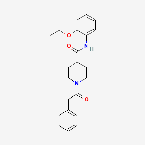 molecular formula C22H26N2O3 B3444215 N-(2-ethoxyphenyl)-1-(2-phenylacetyl)piperidine-4-carboxamide 