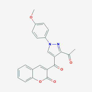 3-{[3-acetyl-1-(4-methoxyphenyl)-1H-pyrazol-4-yl]carbonyl}-2H-chromen-2-one