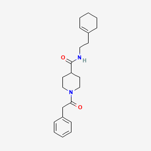 molecular formula C22H30N2O2 B3444238 N-[2-(cyclohexen-1-yl)ethyl]-1-(2-phenylacetyl)piperidine-4-carboxamide 