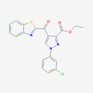 ethyl 4-(1,3-benzothiazol-2-ylcarbonyl)-1-(3-chlorophenyl)-1H-pyrazole-3-carboxylate