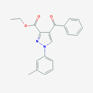 molecular formula C20H18N2O3 B344425 ethyl 4-benzoyl-1-(3-methylphenyl)-1H-pyrazole-3-carboxylate 