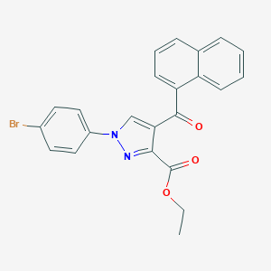 1-(4-Bromophenyl)-4-[1-naphthalenyl(oxo)methyl]-3-pyrazolecarboxylic acid ethyl ester