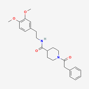 molecular formula C24H30N2O4 B3444297 N-[2-(3,4-dimethoxyphenyl)ethyl]-1-(2-phenylacetyl)piperidine-4-carboxamide 