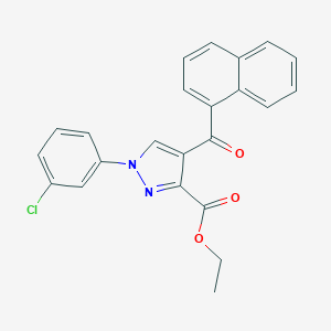 ethyl 1-(3-chlorophenyl)-4-(1-naphthoyl)-1H-pyrazole-3-carboxylate