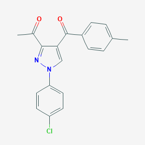 1-[1-(4-chlorophenyl)-4-(4-methylbenzoyl)-1H-pyrazol-3-yl]ethanone