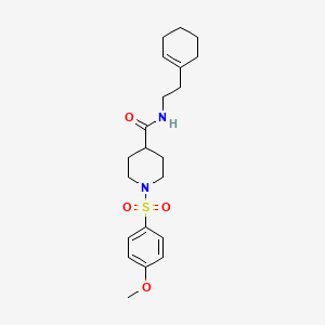 molecular formula C21H30N2O4S B3444330 N-[2-(cyclohexen-1-yl)ethyl]-1-(4-methoxyphenyl)sulfonylpiperidine-4-carboxamide 