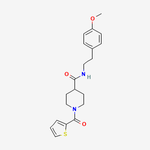 molecular formula C20H24N2O3S B3444383 N-[2-(4-methoxyphenyl)ethyl]-1-(thiophene-2-carbonyl)piperidine-4-carboxamide 