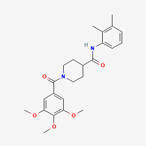 molecular formula C24H30N2O5 B3444402 N-(2,3-dimethylphenyl)-1-(3,4,5-trimethoxybenzoyl)piperidine-4-carboxamide 