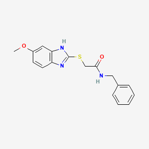 molecular formula C17H17N3O2S B3444407 N-BENZYL-2-[(5-METHOXY-1H-1,3-BENZODIAZOL-2-YL)SULFANYL]ACETAMIDE 