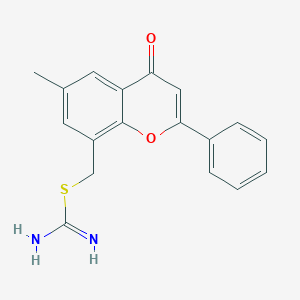 (6-methyl-4-oxo-2-phenyl-4H-chromen-8-yl)methyl imidothiocarbamate
