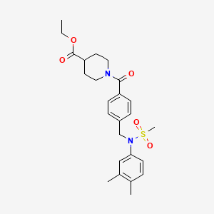 molecular formula C25H32N2O5S B3444573 Ethyl 1-[(4-{[(3,4-dimethylphenyl)(methylsulfonyl)amino]methyl}phenyl)carbonyl]piperidine-4-carboxylate 