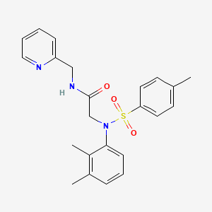 molecular formula C23H25N3O3S B3444629 N~2~-(2,3-dimethylphenyl)-N~2~-[(4-methylphenyl)sulfonyl]-N-(pyridin-2-ylmethyl)glycinamide 