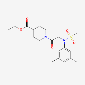 molecular formula C19H28N2O5S B3444762 ethyl 1-[N-(3,5-dimethylphenyl)-N-(methylsulfonyl)glycyl]piperidine-4-carboxylate 