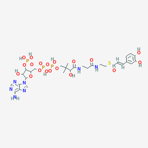 molecular formula C30H42N7O19P3S B344482 S-[2-[3-[[(2R)-4-[[[(2R,3R,5R)-5-(6-Aminopurin-9-YL)-4-hydroxy-3-phosphonooxyoxolan-2-YL]methoxy-hydroxyphosphoryl]oxy-hydroxyphosphoryl]oxy-2-hydroxy-3,3-dimethylbutanoyl]amino]propanoylamino]ethyl] (E)-tetradec-11-enethioate CAS No. 53034-79-0