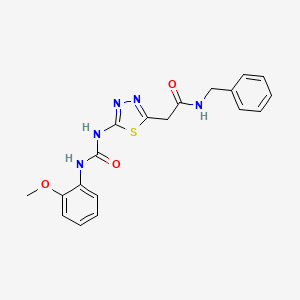 molecular formula C19H19N5O3S B3444823 N-benzyl-2-(5-{[(2-methoxyphenyl)carbamoyl]amino}-1,3,4-thiadiazol-2-yl)acetamide 